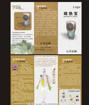 中医三折页